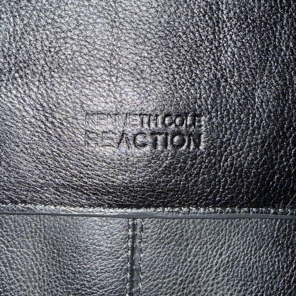 Kenneth Cole Dark Leather Messenger Bag - Picture 4 of 10